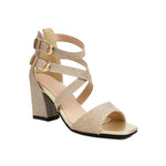 Fashion Cross Strap High Heels Sandals Party Wedding Bridal Shoes Summer Gold Silver Ladies Sandal Women