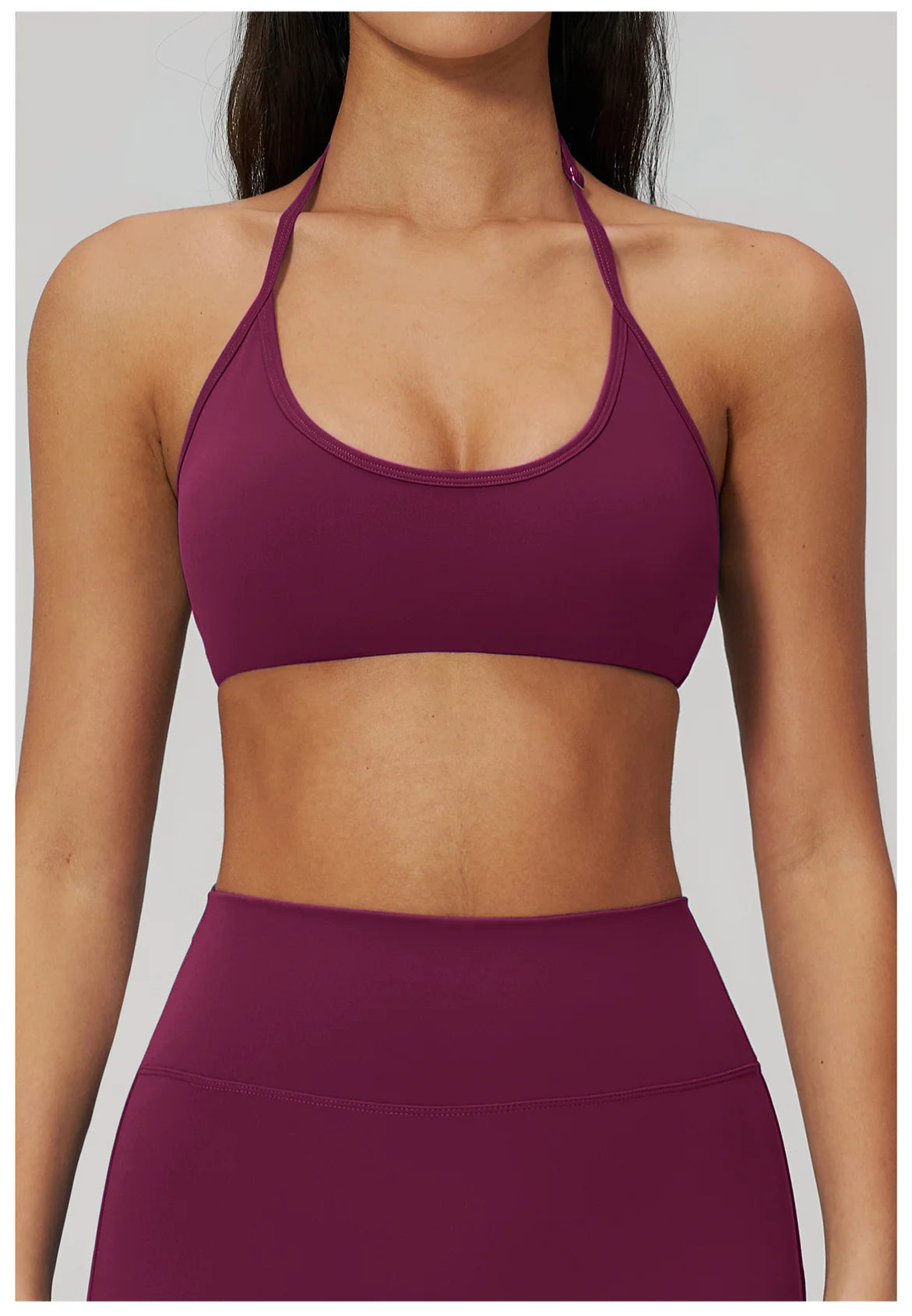 Breathable Bra Gym Top Women Bras High Support Thin Strap Halter Sports Bras Push-up Workout Underwear Shockproof Yoga Tank Tops