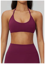 Breathable Bra Gym Top Women Bras High Support Thin Strap Halter Sports Bras Push-up Workout Underwear Shockproof Yoga Tank Tops