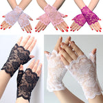 Summer Driving Sunscreen Lace Gloves Women Sailor Dance Gloves Long Fingerless Ladies Sexy Fishnet Gloves Mesh Mitten Handschoen