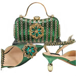 Doershow Lastest Italian Design Fashion Style Ladies Shoes with Matching Bag Set 2024 Nigerian Shoes and Bag SetHKK1-6