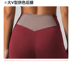 Summer Color-block Yoga Sets Women Thin Strap Open Back Shockproof Sports Bra Tight High Waist Leggings Training Fitness Suits