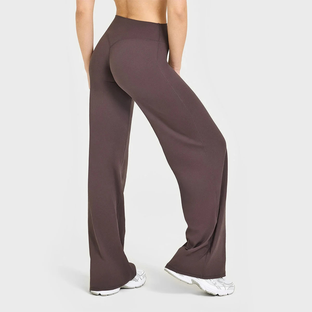 Buttery Soft Cream Yellow Women's Yoga Pants Breathable High Waist Straight-Leg Casual Loose Fit Sports Trousers