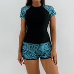 Print Two Pieces Swimsuits Shorts High Waisted Swimwear Female Tankini Sets Beach Wear Bathing Surfing Suit Women Swimming Suit