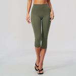 NCLAGEN Sport Leggings Women High Waist Yoga Capris Tight Slim Fit Mid Length Running Sports Pants For Outdoor Fitness Workout