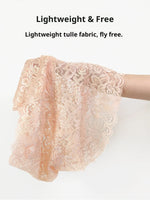 1pcs High-Rise Sexy Lace Briefs Comfortable Stretchy Semi Sheer French-Cut Panties Women's Underwear Breathable Lingerie S-3XL