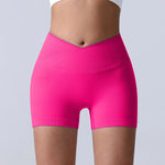Cross-Back Yoga Shorts for Women - High-Waisted Tummy Control Fitness & Yoga Running Breathable Quick-Dry Shorts