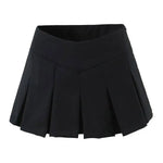 2026 Spring/summer New High Waisted Pleated Skirt Women's Spicy Girl Solid Color Slim A-line Wrap Hip Short Skirt A45S
