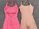Seamless High-Waisted Peach Hip Yoga Jumpsuit for Women - Fast Drying Sweat-Wicking Tight Running Sports Jogging Gym Activewear
