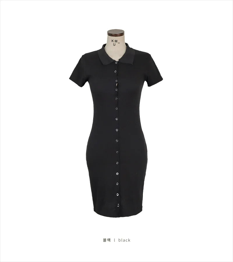 South Korea 2023 New Spring/Summer Dress Small Sexy Slim Fit Temperament Tight Short Sleeve Slim Wrap Hip Short Dress IDEI