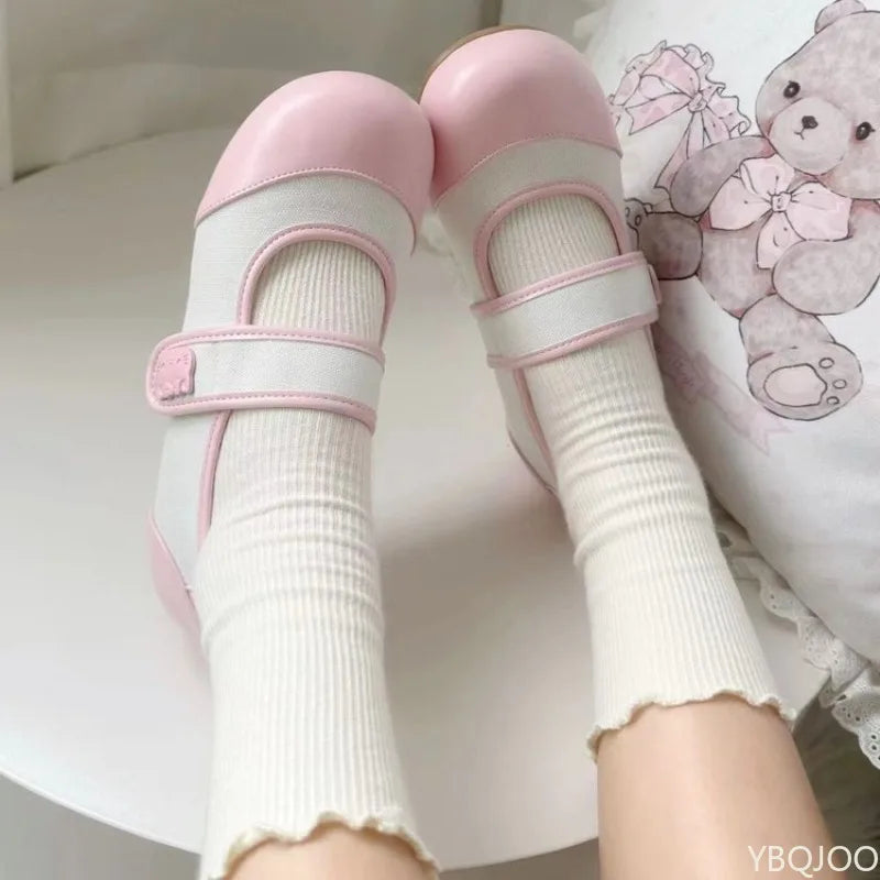 Small Cute Round Toe Flat Sole Shoes 2026 Spring and Summer Versatile Color Blocked Casual Simple Daily Not Tiring Women's Shoes
