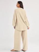 2026 Spring and Summer Casual Suit New Fashion Suit Loose Casual Top Wide Leg Pants Two-piece Set for Women