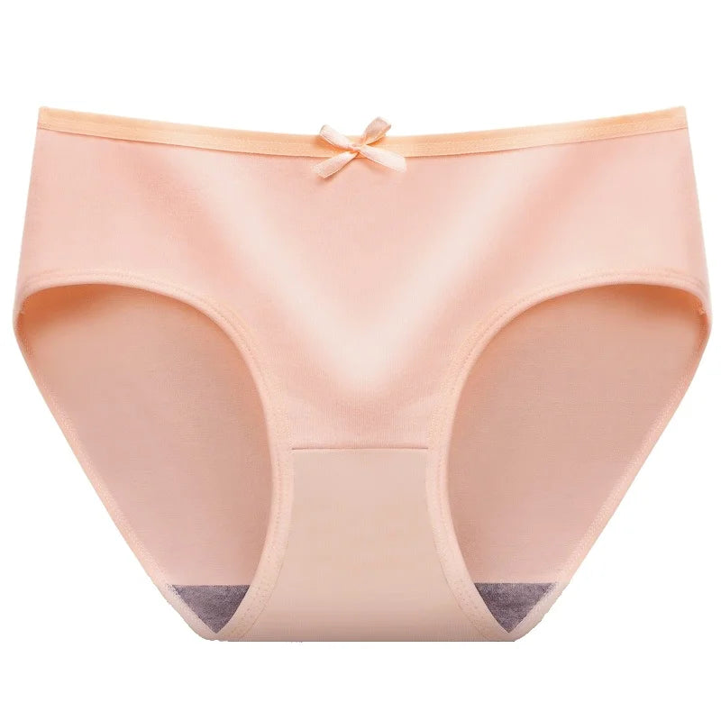 1 Pack Classic Daliy Panties Women Breathable Soft Low-waist Briefs Solid Color Ladies Comfort Underwear M-XL