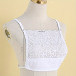 Women’s Lace Chest Cover Cami Insert Adjustable Strap Modesty Panel for Low Cut Tops Dress Layering Underwear
