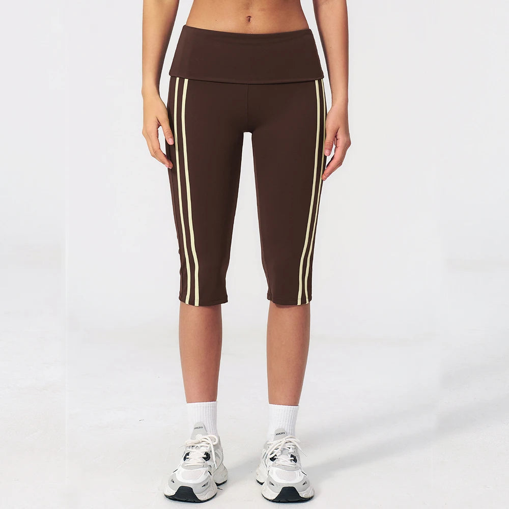 Calf-Length Pants High Waist Capri Leggings Women Fitness Pants Running Yoga Leggings Pants Gym Tights Leggings Push Up Workout