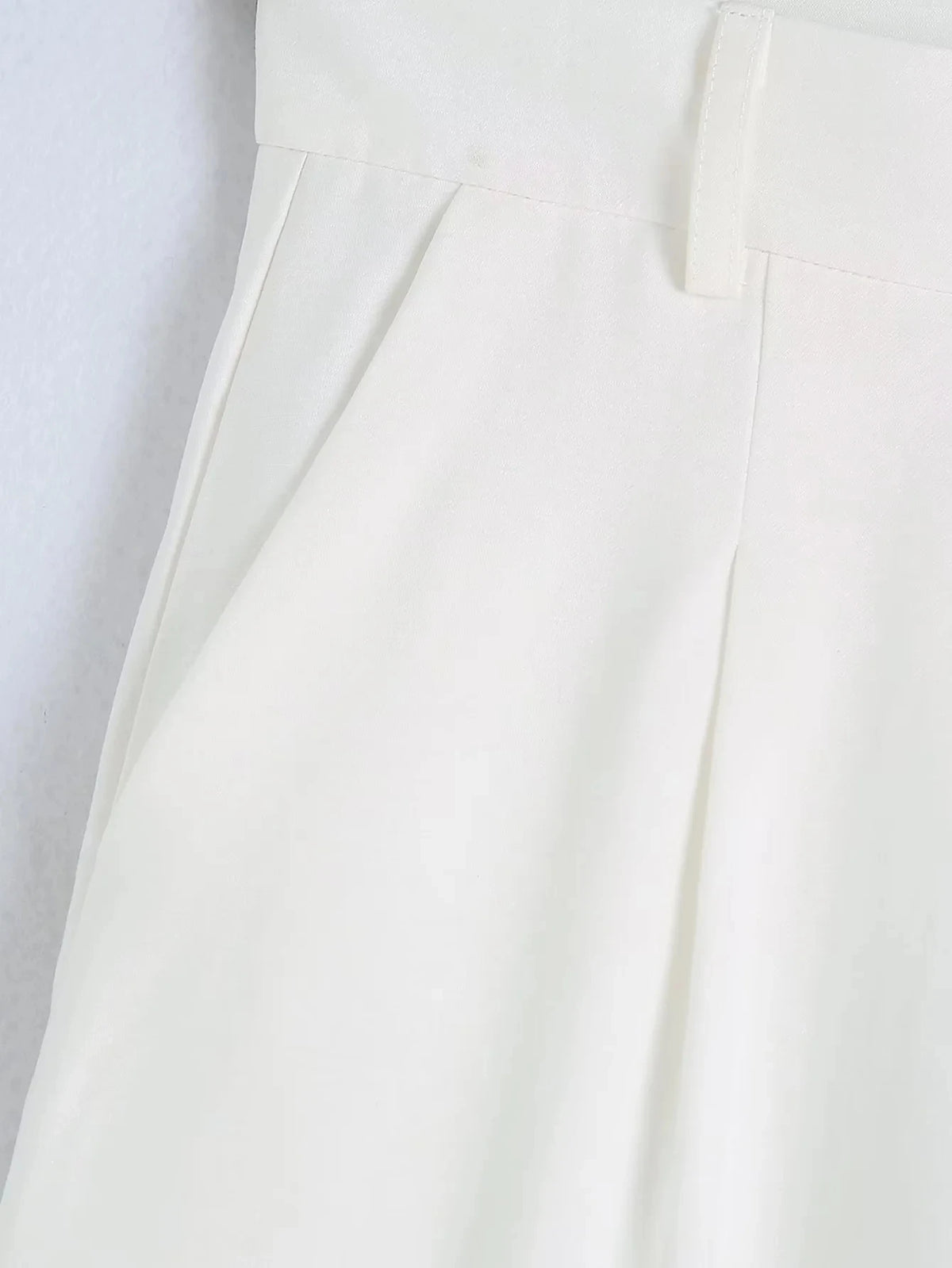 Foridol White Cotton Linen Long Pants Set Sleeveless Vest Pants Suit Office Lay Autumn Summer Wide Leg Casual Fashion Set Outfit