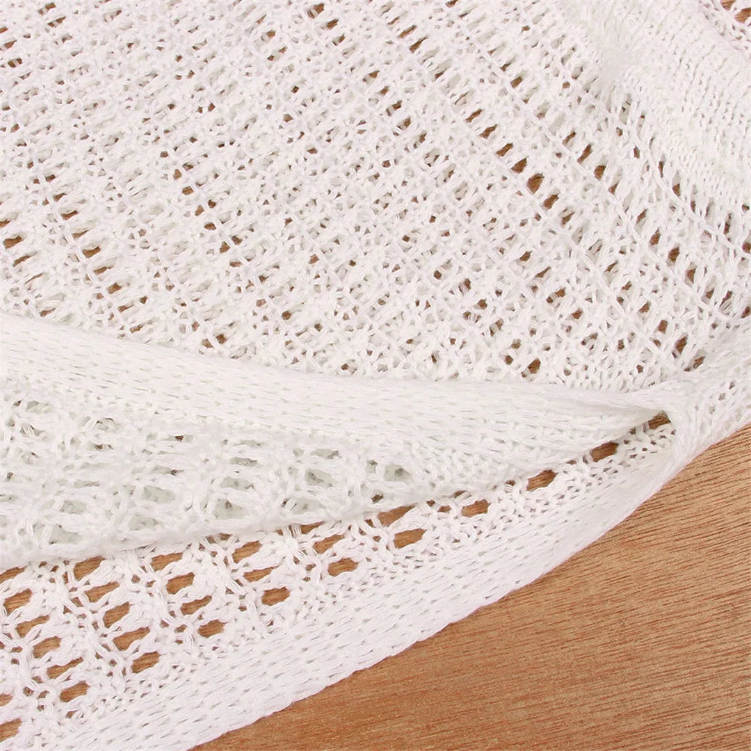 Sexy Fringe Tassel Knitted Crochet Tunic Beach Cover Up Women Long Dresses Cover-ups Beach Dress Beach Wear Beachwear Female