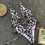 Deep V Neck Wrap Around High Cut Women Swimwear One Piece Swimsuit Female Monikini Tummy Cut Out Bathing Suit Swim Beach Wear