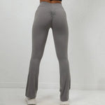 Women's Seamless Yoga Leggings Pants Sports Fitness Peach Hip-lifting High Waist Slimming Dance Training Workout Flared Pants