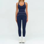 2PCS Yoga Set Gym Clothes Outdoor Sports Outfits Women Tracksuit Gym Fitness Suits Workout Long Sleeved Flared Pants Sportswear