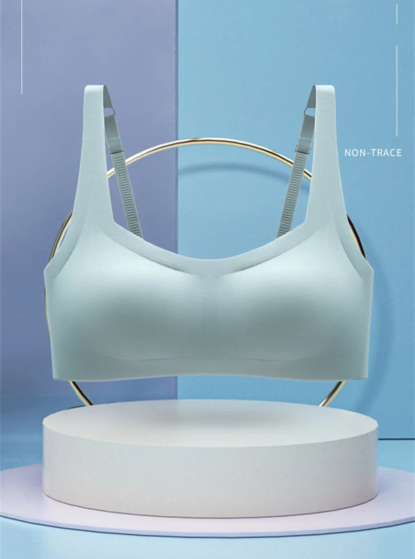 Push Up Bras For Women Square Neck Bra Tops Seamless Wire Free Underwear Bralette Sexy Lingerie Invisible Intimates S-XL