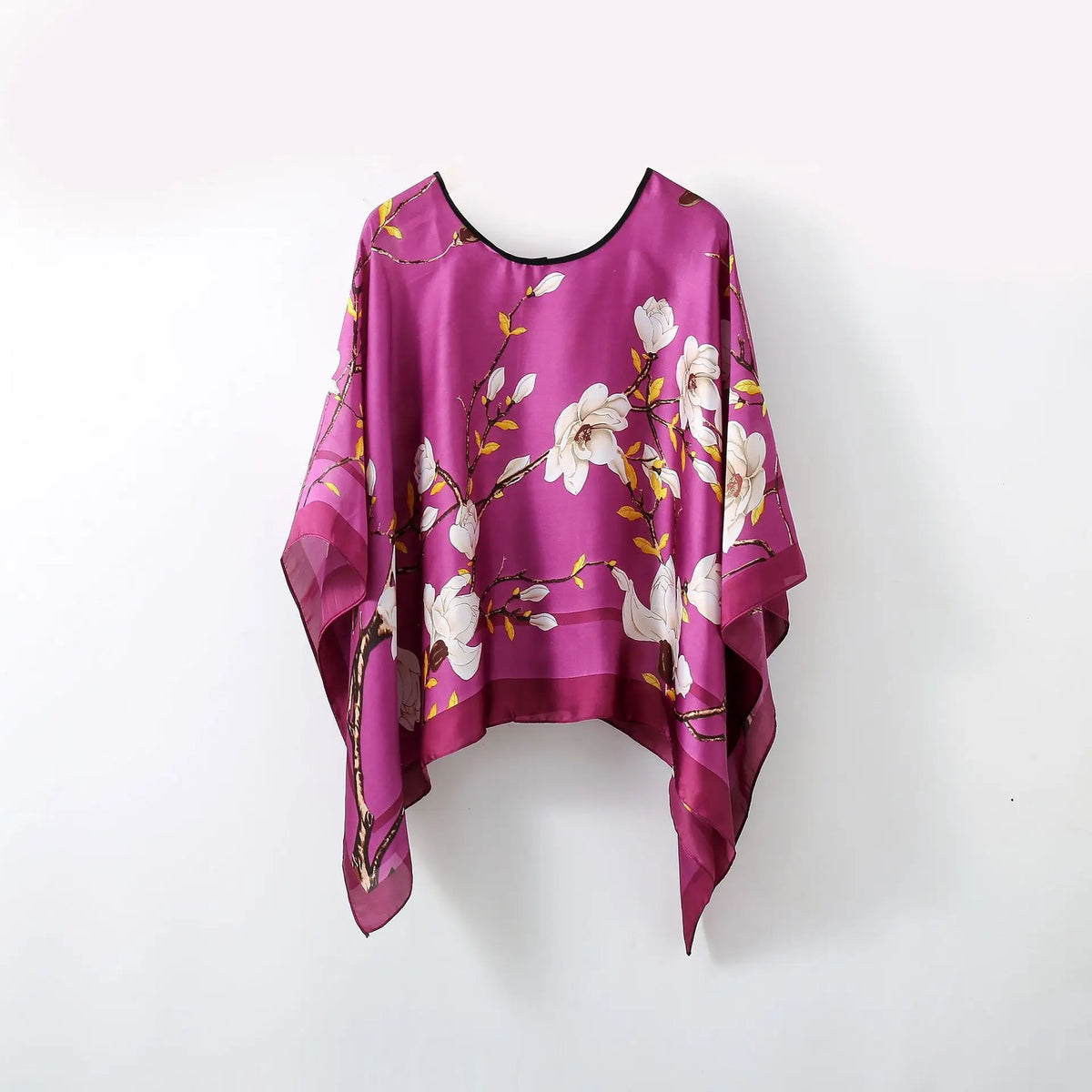 Simulated Silk Pullover Shawl Sweater Summer Beach Sun Protection Cape Women's Beach Towel Versatile Gauze Scarf Multifunctional
