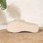 2026 Big Size 43 Summer Espadrilles Sandals Women Beach Vacation Mules Outdoor Slides Shoes Straw Weave Chunky Platform Sandals