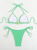 Sexy Black Micro Bikini 2025 Women Starfish Ornament Push Up Bra Tie Side Thong Swimsuit Summer Bathing Suit Holiday Swimwear