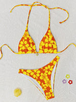 Micro Bikini 2026 Push Up Women Swimsuits Sexy Swimwear Brazilian Bikini Set Biquini Print Swimsuit Summer Brown Beachwear