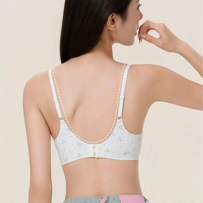 Underwear Girl Sweet Style Beautiful Wireless Bra for Women Soft Breathable Small Breasts Bralette Comfortable Lingerie 2026