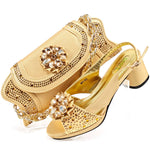 doershowItalian Shoe and Bag Set New 2024 Women Shoes and Bag Set In Italy olive Italian Shoes with Matching Bag HMP1-16