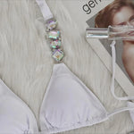 Brazilian Jewelled Rhinestones Diamond Bikini Women Swimwear Female Swimsuit Two-piece Bikini set Bather Bathing Suit Swim V2339