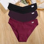 3Pcs/set Cotton Panties Women M-4XL Low Waist Underwear Plus Size Briefs Ladies Comfortable Underpants Female Panties Lingerie