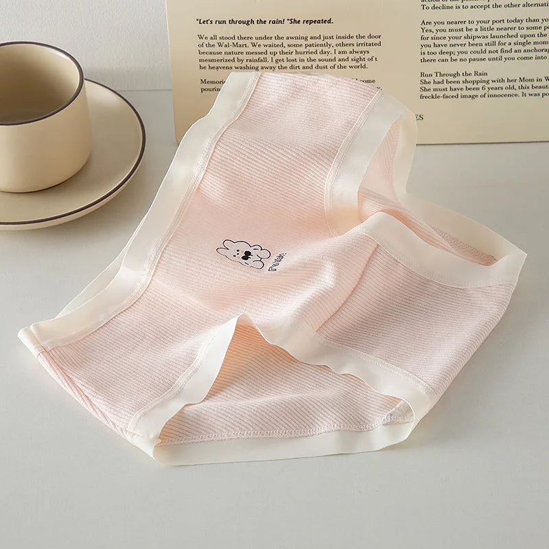 Woman Briefs Cotton Cartoon Printed Comfort Panties Female Underwear Triangle Pants Female Panties Solid Underwear