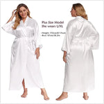 Bathrobe Women Extra Long Sleepwear Robes Silky Robe Charming Night Robe Lengthened Casual Sleepwear Robes Homewear Kimono Robe