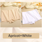 2PCS Women's Panties Cotton Seamless Sports Boxers Underwear Female Solid Color Briefs Cozy Lingerie Intimate Underpants XS-XL