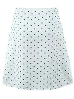 2026 Women Vintage Black White Polka Dot A-line Knee Length Skirt Sexy Low Waist Holiday Summer Skirts Slim Mini Skirts J7L2