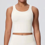Women's Yoga Vest Shockproof Fixed Cup Beauty Back Yoga Top Outdoor Sports Running Fitness Vest