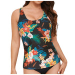 Women Tankini Swimwear Tops Full Coverage Swimsuit Floral Leopard Print Swim Vest Bathing Suit Swimming Suit Summer Beach Wear