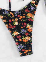 Sexy Floral Print Push Up Bikini Sets Women Swimwear Two Pieces Swimsuit Low Waist Bather Beach Bathing Suit Summer 2025 New