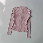Women's Slim Fit Quick Dry Yoga Fitness Jacket Professional Running Sports Long Sleeve Top for Slimming Effect