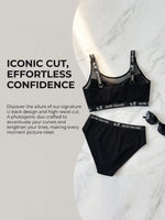 Fashion Wirefree Closure Bra Set Panty Set for Women Mesh Sheer Ribbed Bralette Thong Set 2 Piece Sexy Lingerie C3515