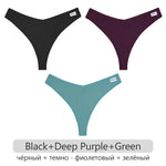 3Pcs/set Women Cotton Waffle Style G-string Panties Ladies Soft Thongs Female S-XL Low-Rise T-Back Panties Bikini Underwear 2023