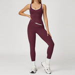 Yoga Set2 Pieces Workout Outfits Fitness Sportswear Gym Tracksuit High Waist Leggings Sports Bra Athletic Wear Women Clothes