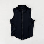 Summer Stand-Up Collar Zipper Sleeveless Vest Women'S Elastic Slim Fit, Quick-Drying, Fitness, Outdoor Sports, Versatile Top