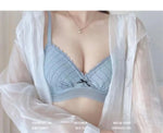 Japanese Style First Bra for School Girls No Wire Seamless Bralette Teen Comfort Invisible Thin No Marks, Natural Chest Enhancer