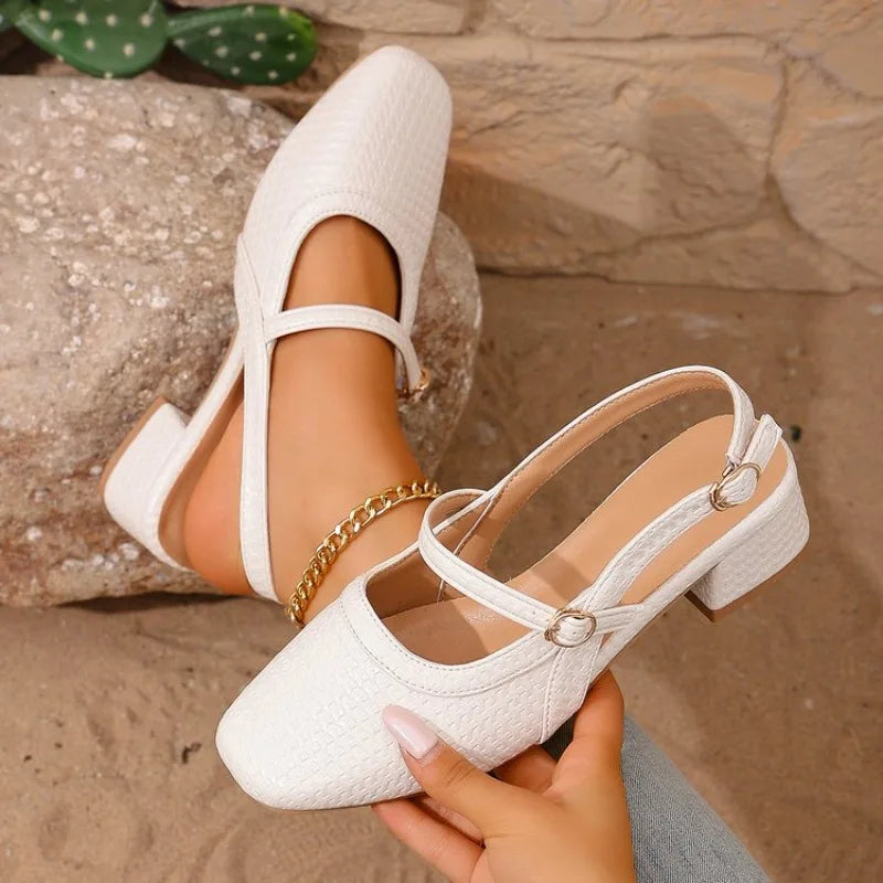2026 Fashion Versatile Women Shoe Retro Temperament Women Semi Slipper Soft Sole Versatile Sandals Comfort Easy Wear High Heel
