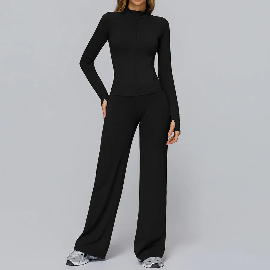New yoga set 2 pieces gym set Women Long Sleeve Sports Shirts Sports Bra Leggings Suit Fitness Running Workout Suits Tracksuit