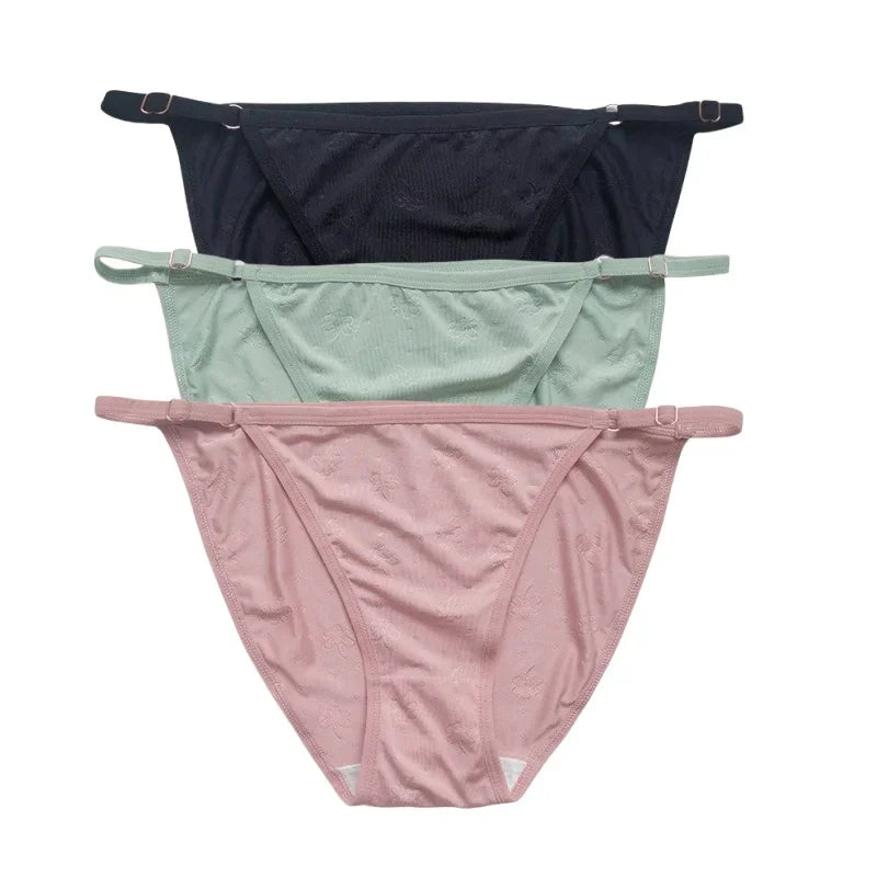 3Pcs/Set Panties Women Low Rise Briefs Seamless Underwear Breathable Panty Female Underpants High Cut Sexy Lingerie