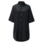 New Women's Solid Color Silky Comfortable Soft Pajamas Sexy Short Sleeve Nightshirt Smooth & Skin-Friendly Home Sleepwear Lounge